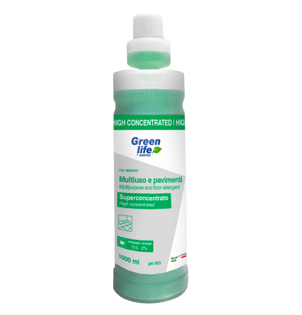 Highly concentrated multipurpose and floor cleaner